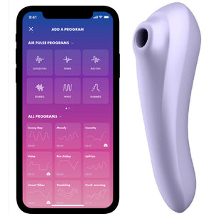 SATISFYER - ДВОЙНОЙ УДОВОЛЬСТВИЕ ВОЗДУШНЫЙ ИМПУЛЬСНЫЙ ВИБРАТОР СИЯНИЕ