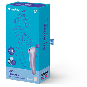 SATISFYER - ДВОЙНОЙ УДОВОЛЬСТВИЕ ВОЗДУШНЫЙ ИМПУЛЬСНЫЙ ВИБРАТОР СИЯНИЕ