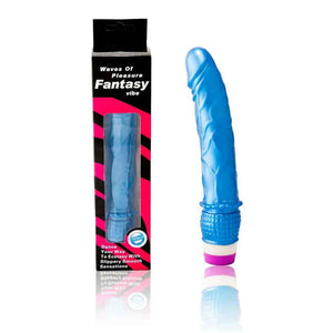 BAILE - WAVES OF PLEASURE VIBRATOR 23 CM BLUE - LoveYou.lv