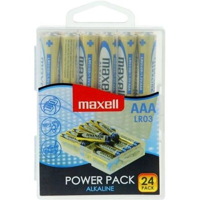 MAXELL - ЩЕЛОЧНАЯ БАТАРЕЯ AAA LR03 УПАКОВКА * 24 БАТАРЕЙКИ