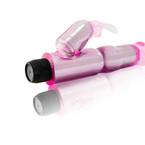 BAILE - VIBRATOR WITH ADJUSTABLE PINK STIMULATOR - LoveYou.lv